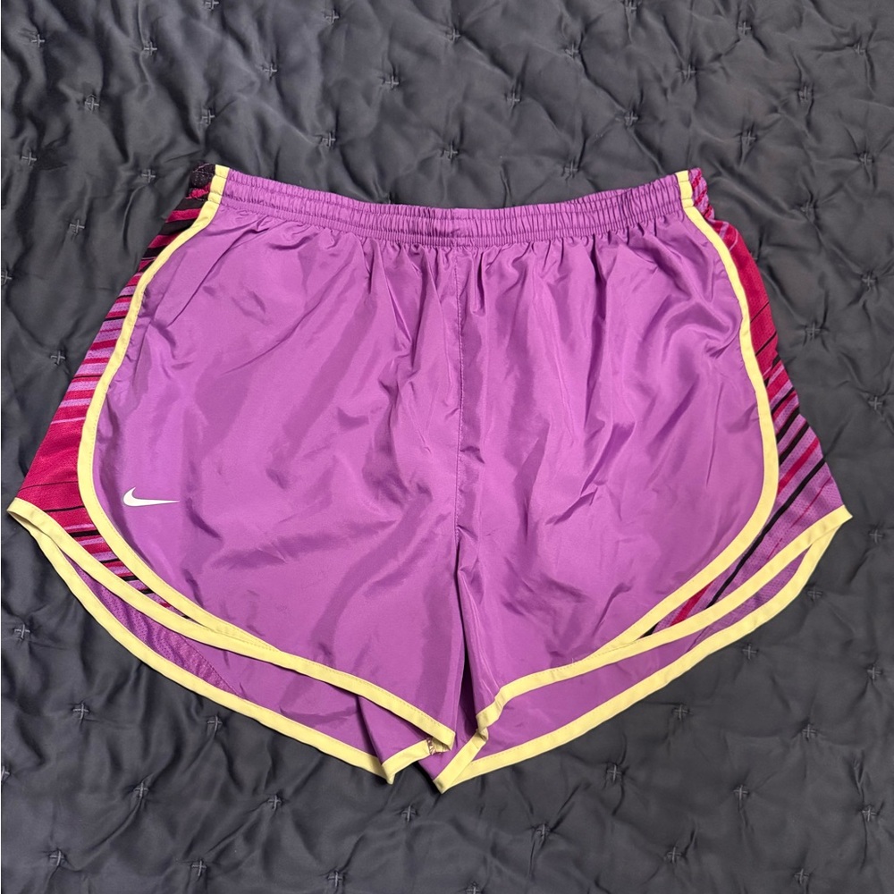 Nike Dri-Fit mid-2000s Women's Purple, Pink, and neon green Athletic Shorts